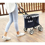 Outdoor Travel Pet Dog Carrier Stroller — Foldable Trolley Carriage