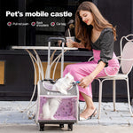 Folding Pet Stroller & Trolley Bag Set for Dogs — Sky Blue, Backpack or Full Set