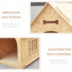 Compact Wooden Pet Nest — Cat & Dog House With or Without Door, XXL