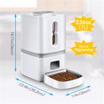 7L Automatic Pet Feeder with Programmable Timer for Dogs & Cats — White