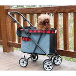 Outdoor Travel Pet Dog Carrier Stroller — Foldable Trolley Carriage