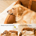 Winter Warm Waterproof Portable Dog Bed Mat — Brown & Grey, S to XXL