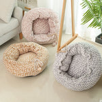 Warm Plush Round Adjustable Pet Bed Nest — Soft Shelter for Cats & Dogs
