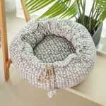 Warm Plush Round Adjustable Pet Bed Nest — Soft Shelter for Cats & Dogs