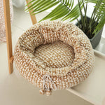 Warm Plush Round Adjustable Pet Bed Nest — Soft Shelter for Cats & Dogs