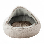 Soft Plush Round Pillow Foam Dog & Cat Bed Mat — Kennel Sofa Style