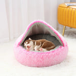 Soft Plush Round Pillow Foam Dog & Cat Bed Mat — Kennel Sofa Style