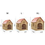 Large Wooden Dog Kennel & Pet Nest — Indoor & Outdoor, With or Without Door M/L/XL