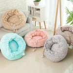 Warm Plush Round Adjustable Pet Bed Nest — Soft Shelter for Cats & Dogs