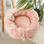 Warm Plush Round Adjustable Pet Bed Nest — Soft Shelter for Cats & Dogs