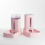 Dog & Cat Drinking Fountain — Portable 2-in-1 Water & Food Feeder