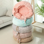 Warm Plush Round Adjustable Pet Bed Nest — Soft Shelter for Cats & Dogs
