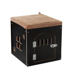 Multi-Function Waterproof Wooden Pet Bed House for Dogs & Cats — With or Without Door, L
