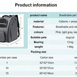 Breathable Pet Travel Backpack Carrier for Dogs & Cats