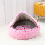 Soft Plush Round Pillow Foam Dog & Cat Bed Mat — Kennel Sofa Style