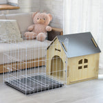 Large Wooden Dog Kennel & Pet Nest — Indoor & Outdoor, With or Without Door M/L/XL