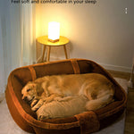 Winter Warm Waterproof Portable Dog Bed Mat — Brown & Grey, S to XXL