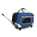 Foldable 4-Wheel Pet Trolley Stroller for Cats & Dogs
