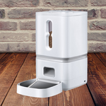 7L Automatic Pet Feeder with Programmable Timer for Dogs & Cats — White