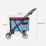 Outdoor Travel Pet Dog Carrier Stroller — Foldable Trolley Carriage