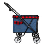 Outdoor Travel Pet Dog Carrier Stroller — Foldable Trolley Carriage