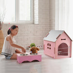 Large Wooden Dog Kennel & Pet Nest — Indoor & Outdoor, With or Without Door M/L/XL
