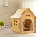 Large Wooden Dog Kennel & Pet Nest — Indoor & Outdoor, With or Without Door M/L/XL