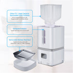 7L Automatic Pet Feeder with Programmable Timer for Dogs & Cats — White