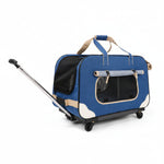 Foldable 4-Wheel Pet Trolley Stroller for Cats & Dogs