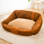 Winter Warm Waterproof Portable Dog Bed Mat — Brown & Grey, S to XXL