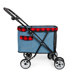 Outdoor Travel Pet Dog Carrier Stroller — Foldable Trolley Carriage