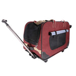 Foldable 4-Wheel Pet Trolley Stroller for Cats & Dogs