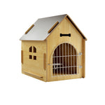 Large Wooden Dog Kennel & Pet Nest — Indoor & Outdoor, With or Without Door M/L/XL